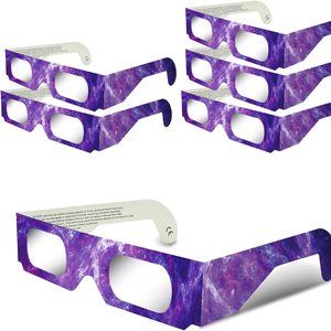 ☀️ Solar Eclipse Glasses 2024 CE & ISO Certified Safe Shades Pack of 6